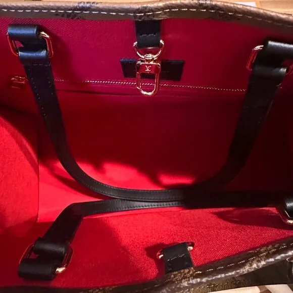 Louis Vuitton On The Go Tote MM Brown Monogram Reverse Leather - Picture 4 of 6